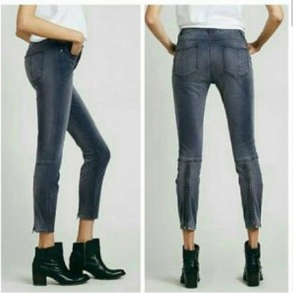 Free People Denim - Free People 26 zipper back ankle jeans